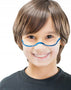 Kind Nasen Mund Visier transparent Gesichtsmaske Gesichtsschutz Gesichtsvisier blau