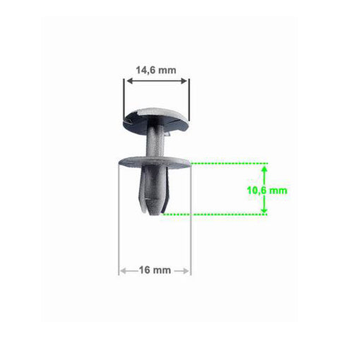 Drucknieten Türverkleidung Opel Astra F, Astra G, Astra H, Calibra, Corsa B, Omega A, Omega B, Signum, Tigra A, Vectra B, Vectra C, Zafira A
